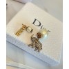 Dior White Resin Pearl And Crystal Elephant JAdior Dior Tribales Antique Gold-Finish Earring Golden