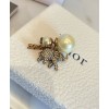 Dior White Resin Pearl And Crystal Elephant JAdior Dior Tribales Antique Gold-Finish Earring Golden