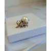 Dior White Resin Pearl And Crystal Elephant JAdior Dior Tribales Antique Gold-Finish Earring Golden