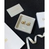 Dior White Resin Pearl Dior Tribales J Adior Antique Gold-Finish Earrings Golden