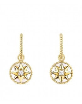 Dior Rose Des Vents Earrings White