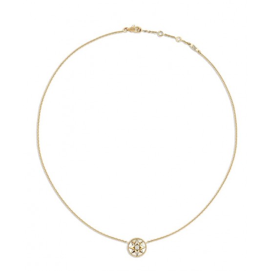 Dior Rose Des Vents Necklace Golden