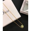 Dior Rose Des Vents Necklace 18k Yellow Gold Diamond And Malachite Green