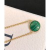 Dior Rose Des Vents Necklace 18k Yellow Gold Diamond And Malachite Green