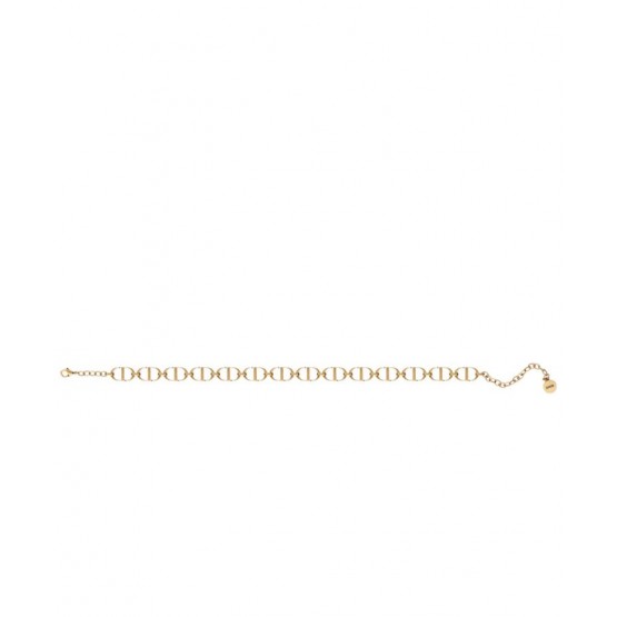 Dior 30 Montaigne Chain Link Choker Necklace Golden