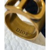 Dior 30 Montaigne Antique Gold-Finish Cd Ring Golden