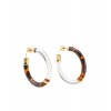 Fendi Transparent plexiglass earrings Orange