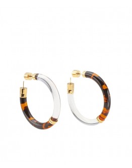 Fendi Transparent plexiglass earrings Orange