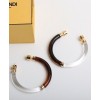 Fendi Transparent plexiglass earrings Orange