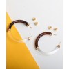 Fendi Transparent plexiglass earrings Orange