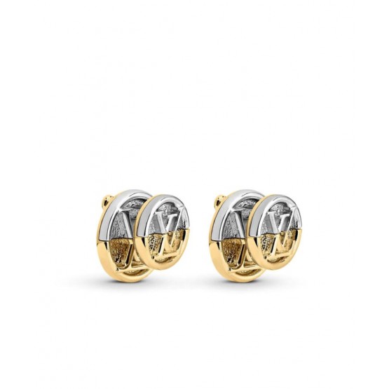Louis Vuitton L To V Earrings Golden