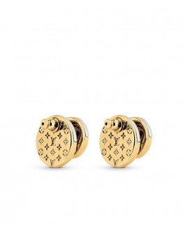 Louis Vuitton L To V Earrings Golden