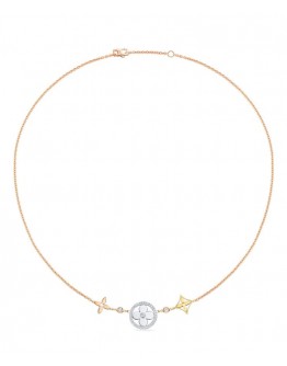 Louis Vuitton Idylle Blossom Xl Necklace 3 Golds And Diamonds Golden