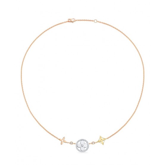 Louis Vuitton Idylle Blossom Xl Necklace 3 Golds And Diamonds Golden