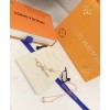 Louis Vuitton Color Blossom Lariat Necklace Pink Gold White Mother-Of-Pearl And Diamond Red