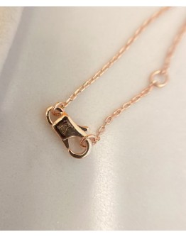 Louis Vuitton Color Blossom Lariat Necklace Pink Gold White Mother-Of-Pearl And Diamond Red