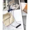 Louis Vuitton Pin Lock Necklace Chain Black