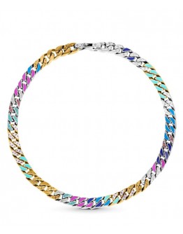 Louis Vuitton Chain Links Patches Necklace Polychrome