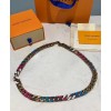 Louis Vuitton Chain Links Patches Necklace Polychrome