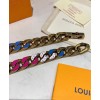 Louis Vuitton Chain Links Patches Necklace Polychrome
