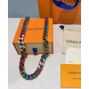 Louis Vuitton Chain Links Patches Necklace Polychrome