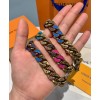 Louis Vuitton Chain Links Patches Necklace Polychrome