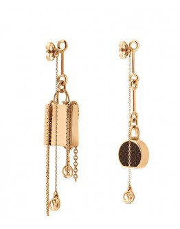 Louis Vuitton Mini LV Mismatched Earrings Golden
