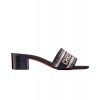 Dior Dway Mule In Embroidered Cotton Dark Blue