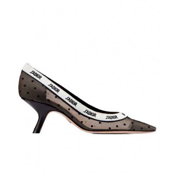 Dior Black And Nude Jadior Plumetis Pump Black