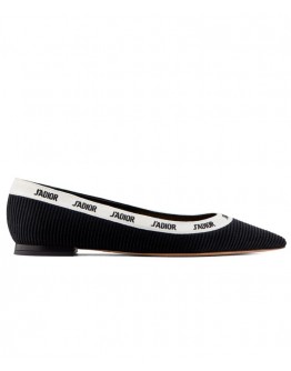 Dior JAdior Embroidered Ballet Flat Black