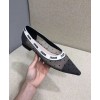 Dior Black And Nude Jadior Ballerina Plumetist Flat Black