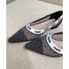 Dior Black And Nude Jadior Ballerina Plumetist Flat Black