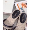 Dior Deep Blue Dior Granville Dior Oblique Embroidered Cotton Mule Dark Blue