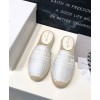 Dior Women Deep Granville Dior Oblique Embroidered Cotton Mule White