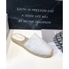 Dior Women Deep Granville Dior Oblique Embroidered Cotton Mule White