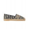 Dior Deep Blue Dior Granville Dior Oblique Embroidered Cotton Espadrille Dark Blue