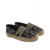 Dior Deep Blue Dior Granville Dior Oblique Embroidered Cotton Espadrille Dark Blue