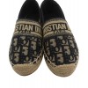 Dior Deep Blue Dior Granville Dior Oblique Embroidered Cotton Espadrille Dark Blue