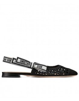 Dior Women Slingback Ballerina Flat Black
