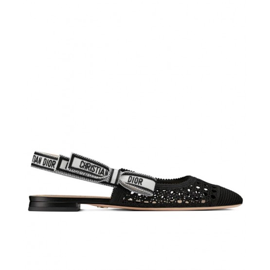 Dior Women Slingback Ballerina Flat Black