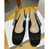 Dior Women Slingback Ballerina Flat Black