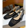 Dior Women Slingback Ballerina Flat Black