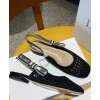 Dior Women Slingback Ballerina Flat Black