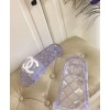 C-C Women Clear Jelly Slides