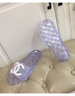 C-C Women Clear Jelly Slides