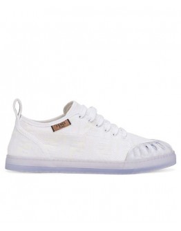 Fendi White canvas low-tops
