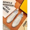 Fendi White canvas low-tops