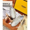 Fendi White canvas low-tops