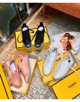 Fendi White canvas low-tops