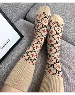 Gucci GG pattern cotton blended socks